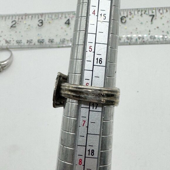 Vintage Silver Plated Spoon Wrap Ring With Patina Size 7 - Picture 6 of 6